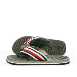 Tongs Gris Homme Tommy Hilfiger Massage Footbed Oly pas cher