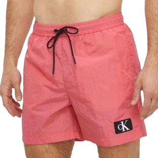 Short de bain Rose Homme Calvin Klein Jeans Medium Drawstring pas cher