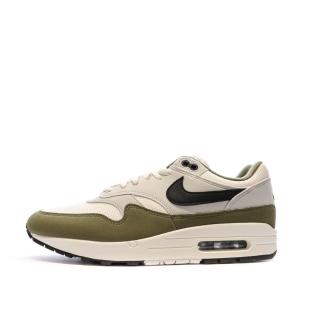 Baskets Blanc/Kaki Homme Nike Air Max 1 pas cher