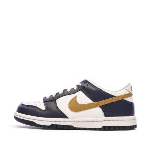 Baskets Bleu/Marron Junior Nike Dunk Low pas cher