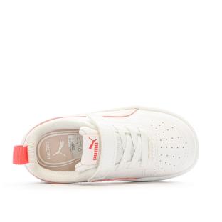 Baskets Blanche/Rose Fille Puma Rickie vue 4