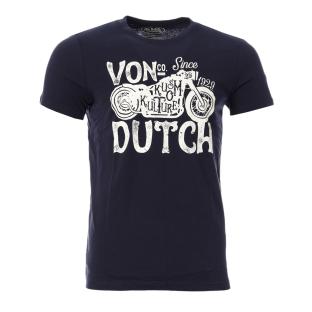 T-shirt Marine Homme Von Dutch TRLOG3 pas cher