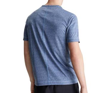 T-shirt Bleu Homme Calvin Klein Jeans 00GMS4K191 vue 2