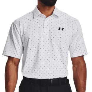 Polo Blanc/Noir Homme Under Armour Playoff pas cher