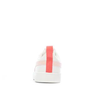 Baskets Blanches/Rose Fille Puma Rickie vue 3