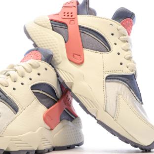 Baskets Blanches/Violettes/Rose Femme Nike Huarache vue 7