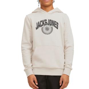 Sweat à Capuche Écru Garçon Jack & Jones Varsity Branding pas cher