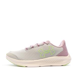 Chaussures de Running Gris/Rose Femme Under Armour Charged Pursuit 3 pas cher