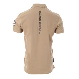 Polo Beige Homme American People Paf vue 2