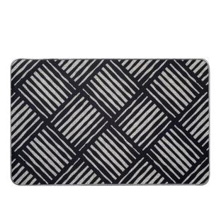 Tapis Gris/Noir Luance 50x80cm Africa pas cher