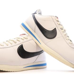 Baskets Blanches/Noires Homme Nike Cortez Leather vue 7