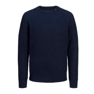 Pull en Maille Marine Garçon Jack & Jones Knit Crew pas cher