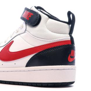 Baskets Blanche/Rouge Garçon Nike Court Borough Mid 2 vue 7