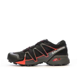 Chaussures de trail Noires/Rouges Femme Salomon Supercross 4W pas cher