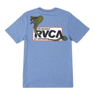 T-shirt Bleu Garçon RVCA Snake vue 2