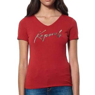 T-shirt Rouge Femme Kaporal Franh pas cher