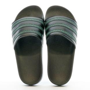 Claquettes Noir/Vert Adidas Adilette HP6266 vue 3