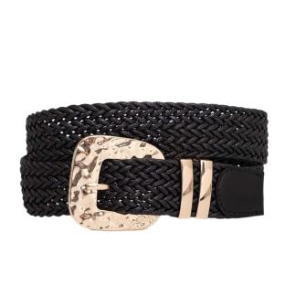 Ceinture Tréssée Noire Femme Morgan LOLA pas cher