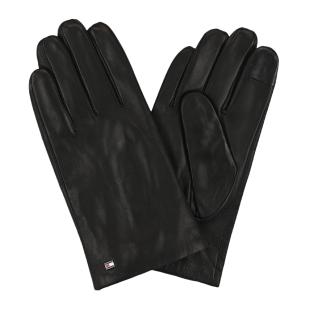 Gants Noir Homme Tommy Hilfiger Essential Flag Leath pas cher