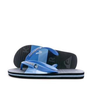 Tongs Bleu Garçon Quiksilver Molokaï Word Block pas cher