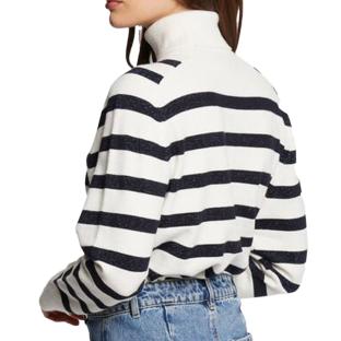 Pull Blanc/Marine Femme Morgan MLAGON vue 2