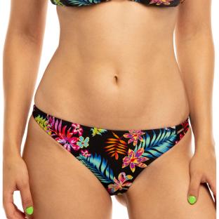 Bas de Bikini Noir/Fleurs Femme Sun Project Tanga pas cher