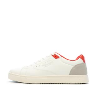Baskets Blanches/Rouge Homme Teddy Smith 1642 pas cher