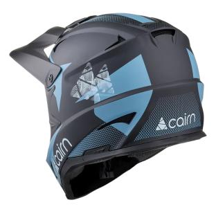 Casque intégral Noir/Bleu Ciel Adulte Cairn X Track vue 2