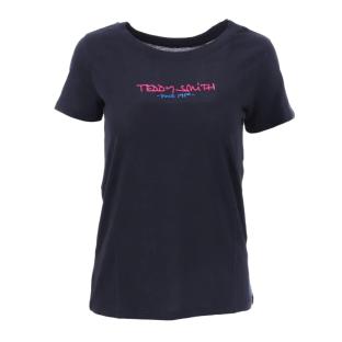 T-shirt Marine Fille Teddy Smith Ticia pas cher