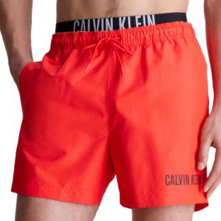 Short de bain Rouge Homme Calvin Klein Medium Double pas cher