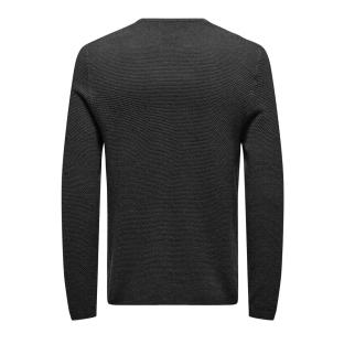 Pull Gris Anthracite Homme Only & Sons Spanter vue 2