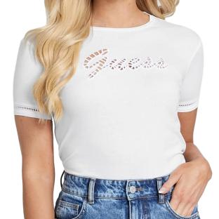 T-shirt Blanc Femme Guess Emily pas cher