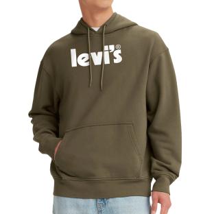 Sweat à Capuche Kaki Homme Levi's fleece 384790 pas cher