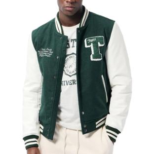 Bomber Vert/Blanc Homme Teddy Smith Romeo pas cher