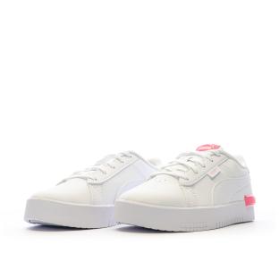 Baskets Blanc/Rose Fille Puma Jada vue 6