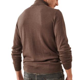 Pull Col Roulé Marron Homme Teddy Smith Loki vue 2