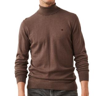 Pull Col Roulé Marron Homme Teddy Smith Loki pas cher