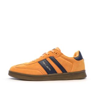 Baskets Orange/Noir Homme Teddy Smith White Suede pas cher