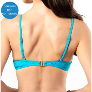 Haut de Bikini Bandeau à motifs Turquoise Femme Sun Project 2831 vue 2