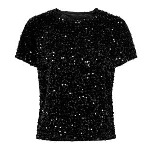 Top à Sequins Noir Femme JDY Glitter pas cher