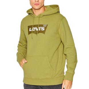 Sweat à Capuche Kaki Homme Levi's Fleece pas cher