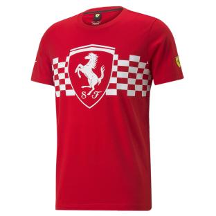 T-shirt Rouge Homme Puma Ferrari Race Tonal 535849 pas cher