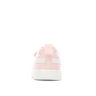 Baskets Rose/Blanche Fille Puma Rickie vue 3