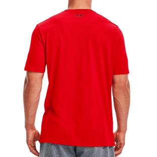 T-shirt Rouge Homme Under Armour Left Chest vue 2