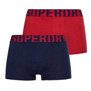 x2 Boxers Rouge/Marine Homme Superdry M3110345A pas cher