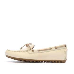 Mocassins Beige Femme Geox Leelyan pas cher