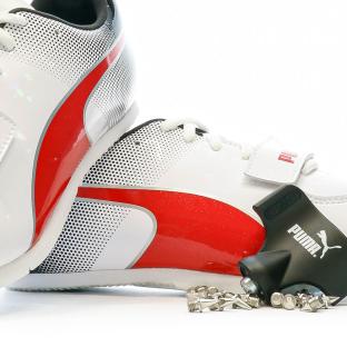 Chaussures d'Athlétisme Blanche/Rouge Homme Puma Evospeed vue 7