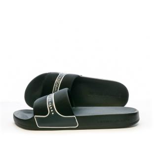 Claquettes Noir Homme Calvin Klein Jeans Slide Neoprene Snap pas cher