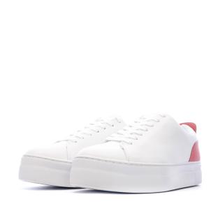 Baskets Blanc/Rose Femme Guess Giaa5 vue 6