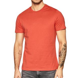 T-shirt Rouge Homme Guess Aidy M2GI10 pas cher